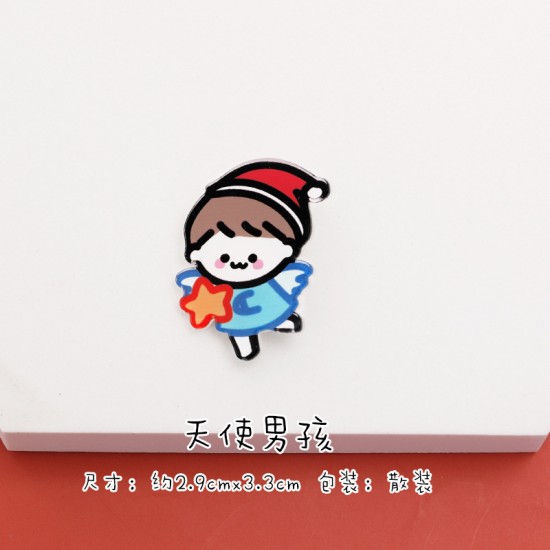 可愛聖誕系列造型徽章 創意造型聖誕節必備小裝飾 壓克力胸針