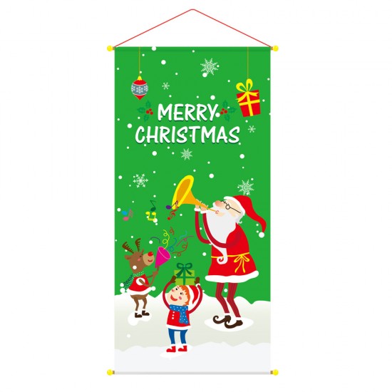 聖誕長條彩色掛布 創意聖誕節必備長條彩色櫥窗裝飾 聖誕牆面裝飾