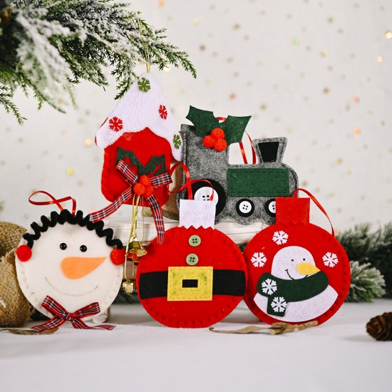 無紡布聖誕造型吊飾 創意聖誕節必備小掛飾 聖誕樹必備裝飾飾品