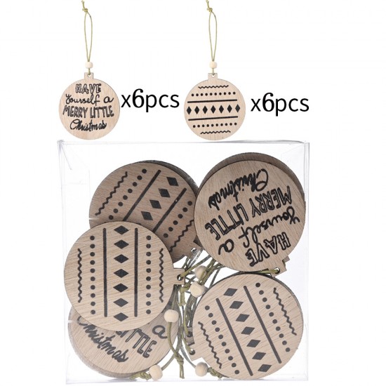 聖誕木質吊飾 鏤空聖誕圖案掛飾 聖誕樹裝飾品