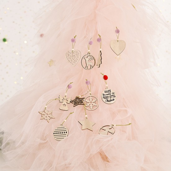 聖誕木質吊飾 鏤空聖誕圖案掛飾 聖誕樹裝飾品