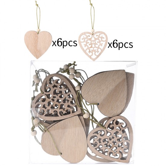 聖誕木質吊飾 鏤空聖誕圖案掛飾 聖誕樹裝飾品