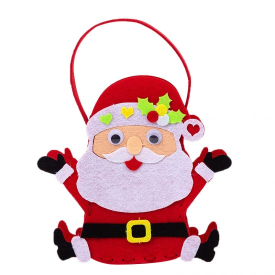 聖誕提袋DIY材料包 創意手工糖果袋 聖誕圖案禮物糖果提袋