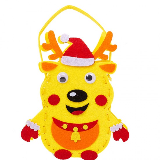 聖誕提袋DIY材料包 創意手工糖果袋 聖誕圖案禮物糖果提袋