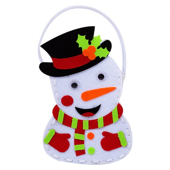 聖誕提袋DIY材料包 創意手工糖果袋 聖誕圖案禮物糖果提袋