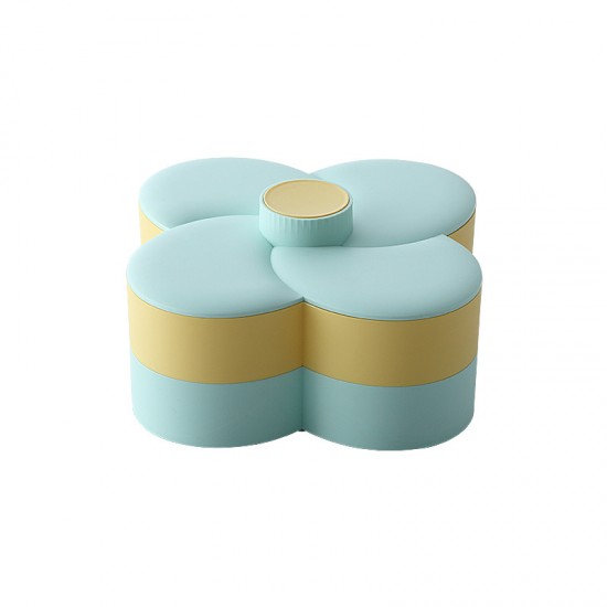 雙層旋轉糖果盒 創意多格水果果乾收納盒 春節必備繽紛糖果盒