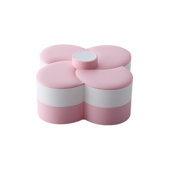 雙層旋轉糖果盒 創意多格水果果乾收納盒 春節必備繽紛糖果盒