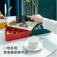 北歐風三角旋轉糖果盒 過年春節必備分隔糖果盒 零食糖果盒