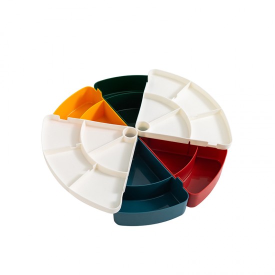 北歐風三角旋轉糖果盒 過年春節必備分隔糖果盒 零食糖果盒