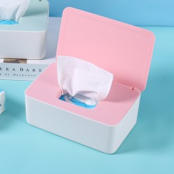 雙色簡約抽取式面紙盒 多功能濕紙巾收納盒 口罩防塵收納盒