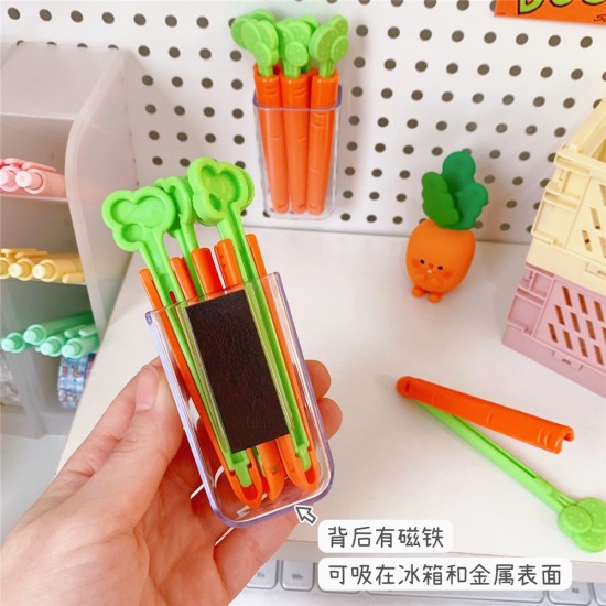 創意胡蘿蔔造型封口夾 零食保鮮密封夾 可愛造型密封夾 5個裝