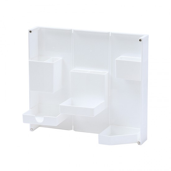 折疊站立式文具盒 桌面多功能開盒塑膠筆筒 磁吸式桌面收納盒 化妝盒