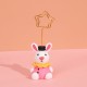 可愛兔子造型memo夾 創意動物造型照片夾 桌面名片夾 留言記事夾