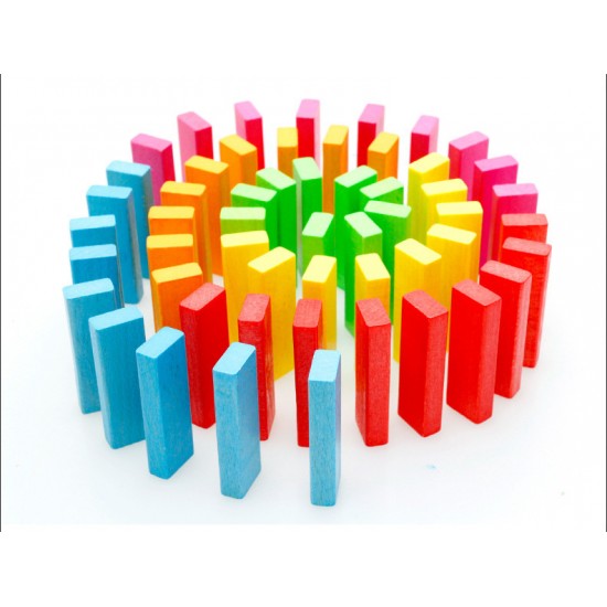 木製54片彩色疊疊樂 層層疊 益智玩具 積木疊疊樂桌遊