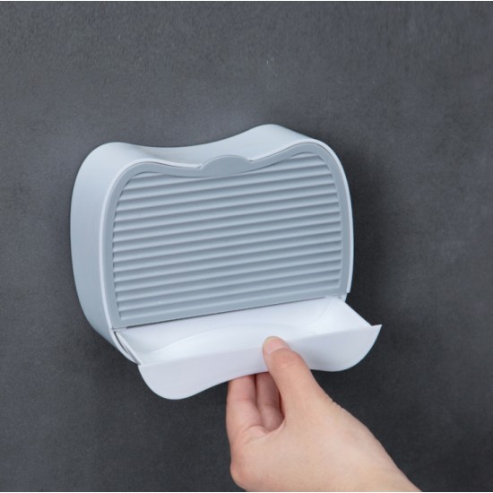 壁掛式瀝水肥皂盒 防水防塵翻蓋式香皂盒 學生宿舍必備香皂架