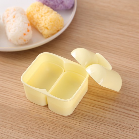 DIY圓柱形飯糰模型 創意雙格壽司壓模器 便當壽司壓模工具