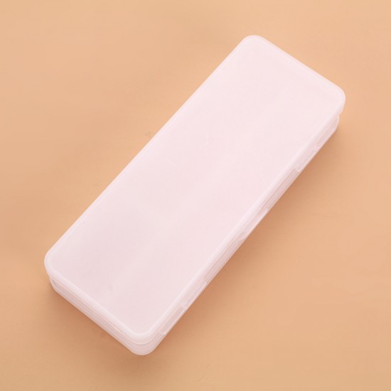 雙層透明磨砂鉛筆盒 簡約北歐風文具盒 大容量文具收納盒