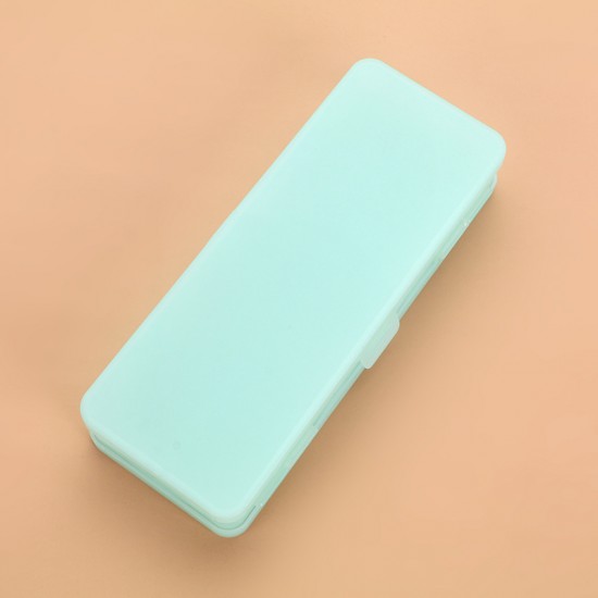 雙層透明磨砂鉛筆盒 簡約北歐風文具盒 大容量文具收納盒