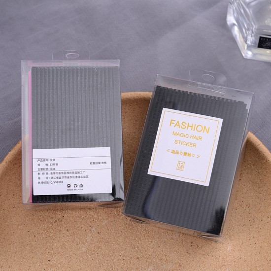 盒裝時尚美容瀏海貼 瀏海固定無痕魔法髮貼 瀏海貼 12片裝