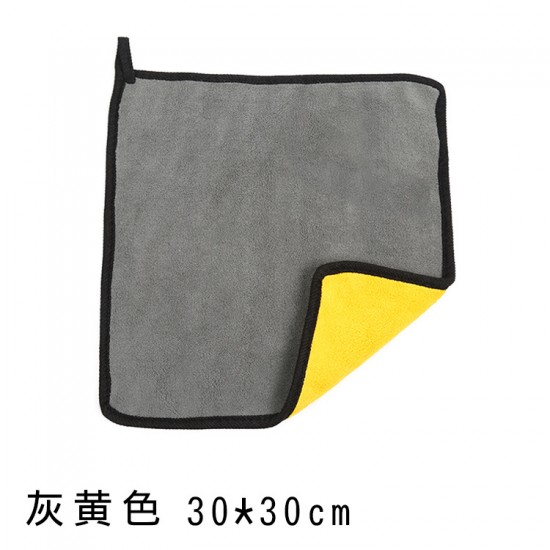 雙色加厚擦車巾 吸水不掉毛玻璃專用無痕抹布 超吸水洗車毛巾