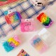 可愛盒裝彩色橡皮筋 糖果色皮筋 繽紛果凍色一次性橡皮筋