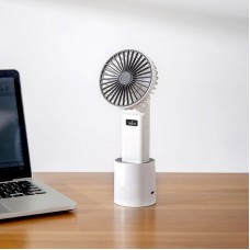 手持搖擺風扇 創意USB充電風扇 辦公居家必備桌面小風扇 LCD顯示電量
