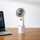 手持搖擺風扇 創意USB充電風扇 辦公居家必備桌面小風扇 LCD顯示電量