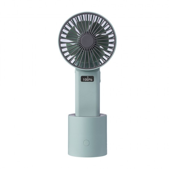 手持搖擺風扇 創意USB充電風扇 辦公居家必備桌面小風扇 LCD顯示電量