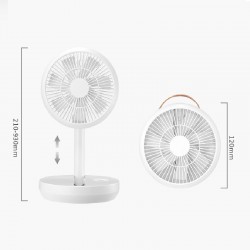 伸縮折疊USB充電風扇 簡約桌面落地電風扇 可調整風速小風扇