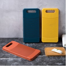 北歐色簡約洗衣板 加厚塑膠波浪條紋搓衣板 一體成型洗衣板