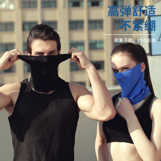 防曬冰絲涼感面罩 機車族必備透氣掛耳式面罩 夏季必備速乾頭套