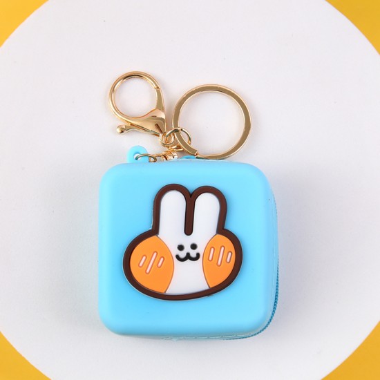 可愛矽膠零錢包 創意圖案鑰匙包 少女必備小零錢包鑰匙圈 吊飾