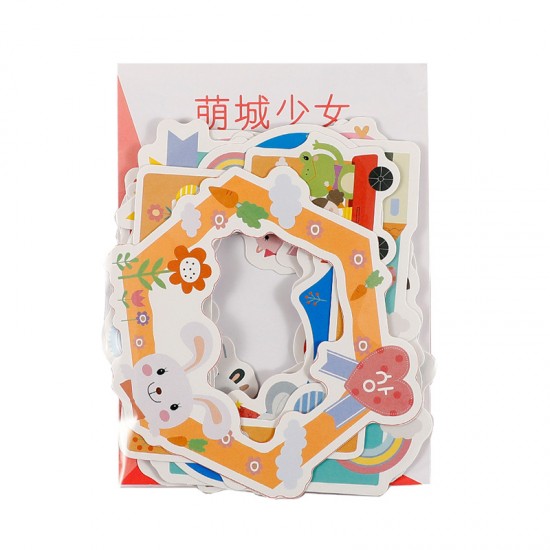 創意DIY相框貼紙 創意成長手冊裝飾照片貼紙 邊框裝飾貼紙 10張入