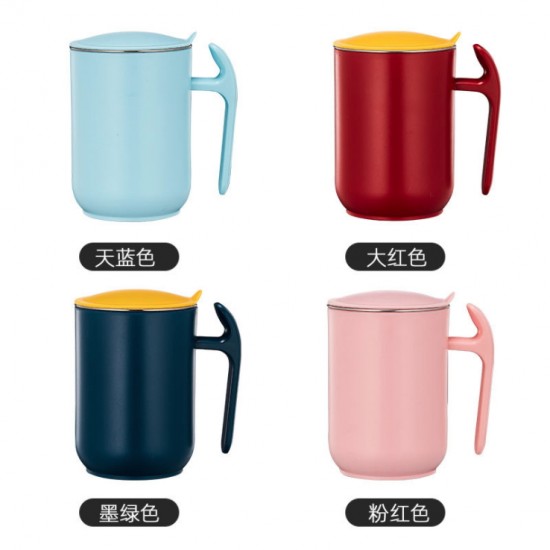 304不鏽鋼馬克杯 辦公必備咖啡杯 雙層隔熱防燙保溫杯 創意磨砂防滑水杯