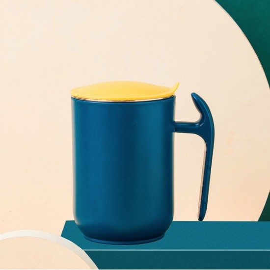 304不鏽鋼馬克杯 辦公必備咖啡杯 雙層隔熱防燙保溫杯 創意磨砂防滑水杯