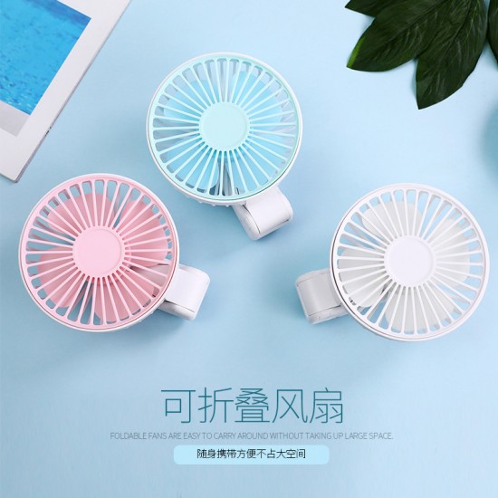 創意迷你USB風扇 新款折疊夾式電風扇 三段風速手持風扇