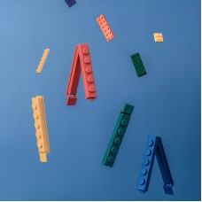 積木造型密封夾 創意積木造型封口夾 零食保鮮密封夾 食品防潮封口夾 4入裝