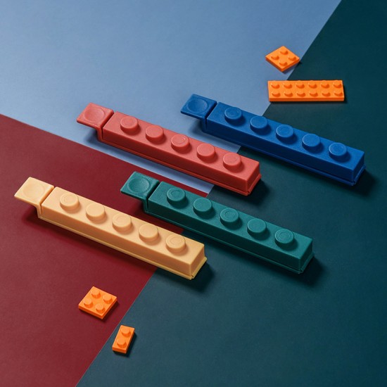 積木造型密封夾 創意積木造型封口夾 零食保鮮密封夾 食品防潮封口夾 4入裝