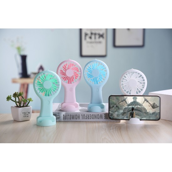 掌上迷你手持風扇 底座手機支架風扇 USB充電小風扇 三段式電風扇