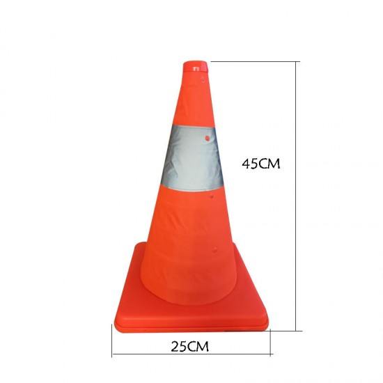 伸縮式反光交通錐 45cm折疊式三角錐 警示應急施工錐 交通安全路障
