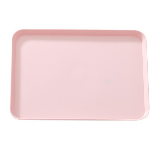 北歐色塑膠托盤 簡約長方形餐廳酒店餐盤 火鍋料食物托盤 長方盤