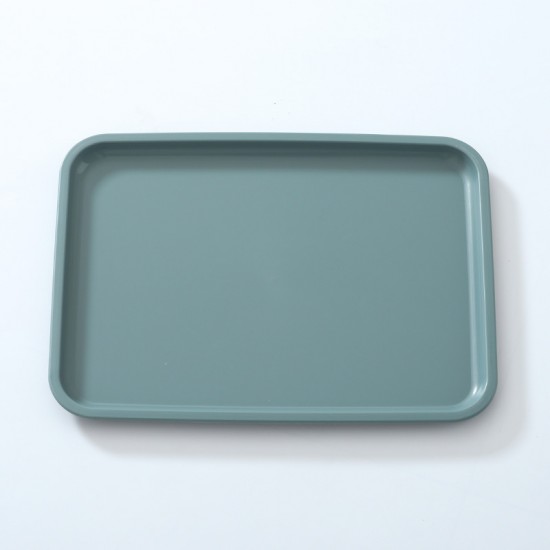 北歐色塑膠托盤 簡約長方形餐廳酒店餐盤 火鍋料食物托盤 長方盤