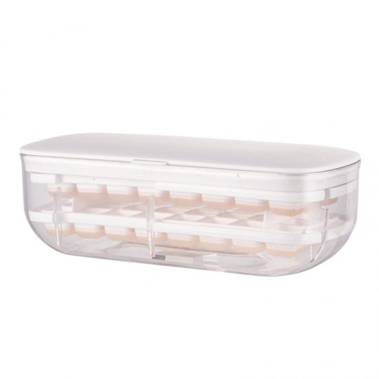 雙層矽膠底冰塊製冰盒 創意按壓脫模設計自製冰塊 創意製冰盒