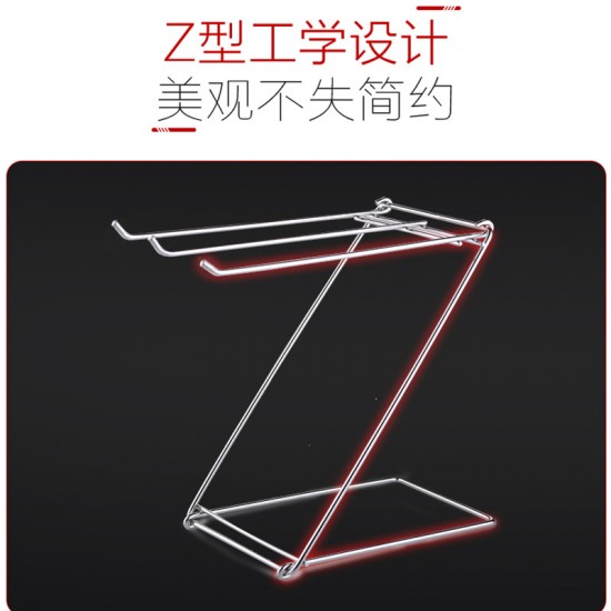 不鏽鋼摺疊毛巾架 簡易摺疊瀝水毛巾架 Z字型廚房置物架 抹布架