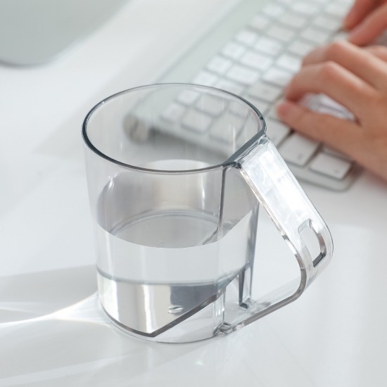 二合一創意漱口杯 簡約透明瀝水漱口杯 創意情侶洗漱杯 刷牙杯