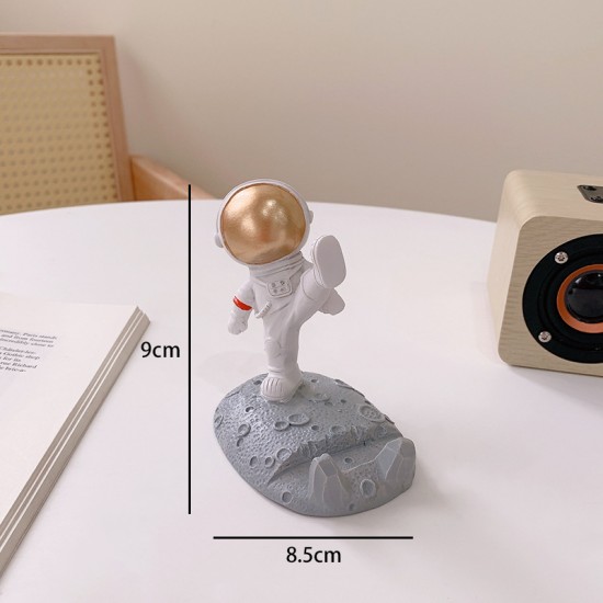 創意太空人造型手機支架 桌面懶人手機平板支架 創意造型桌面裝飾