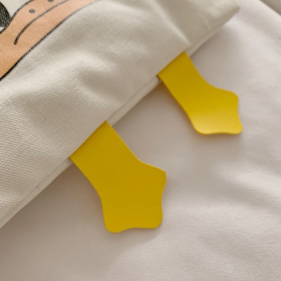 可愛圖案帆布單肩包 小清新學院風大容量托特包 帆布手提袋 小鴨包包