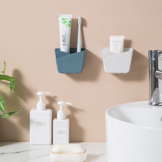 壁掛式多功能收納神器 遙控器手機置物盒 黏貼式收納盒