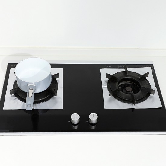 瓦斯爐耐高溫防油墊 廚房可裁剪灶臺清潔墊 廚房瓦斯爐防護墊 4片裝