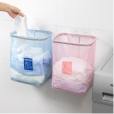 壁掛式網格髒衣籃 可折疊浴室置物籃 居家必備洗衣籃 收納籃